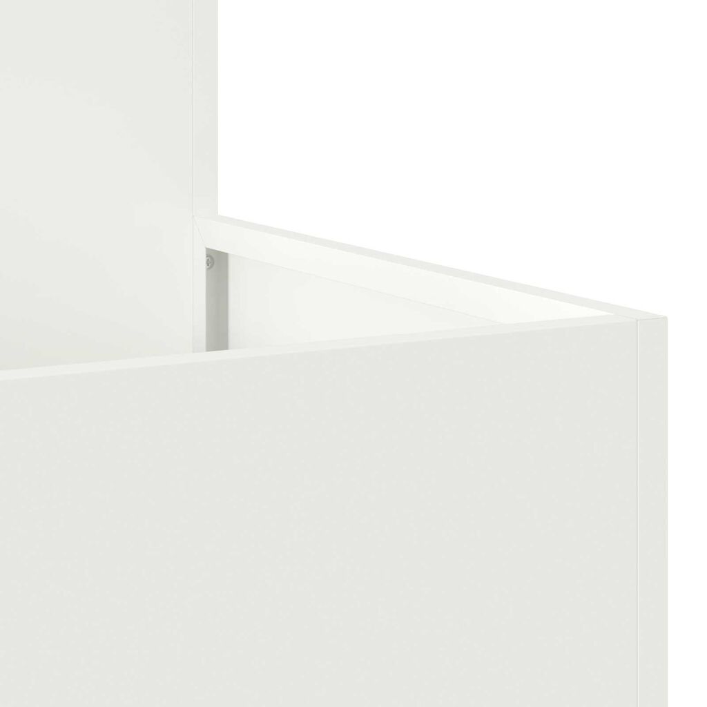 vidaXL Γλάστρα Κήπου Λευκό 80 x 80 x 48 εκ. Ατσάλι