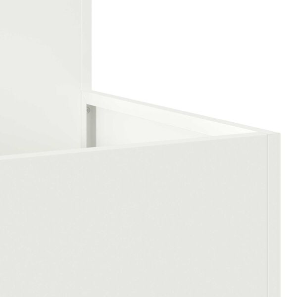vidaXL Γλάστρα Κήπου Λευκό 80 x 80 x 48 εκ. Ατσάλι
