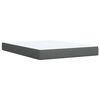 vidaXL Κρεβάτι Boxspring με Στρώμα Σκούρο Γκρι 140x190 εκ. Υφασμάτινο