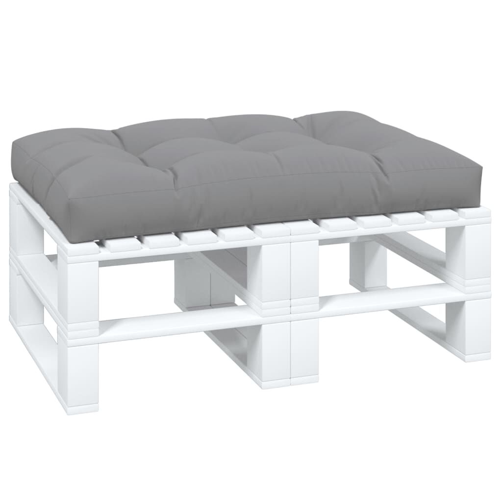 vidaXL Μαξιλάρι Παλέτας Γκρι 120 x 80 x 12 εκ. Υφασμάτινο