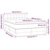 vidaXL &Kappa;&rho;&epsilon;&beta;ά&tau;&iota; Boxspring &mu;&epsilon; &Sigma;&tau;&rho;ώ&mu;&alpha; & LED &Sigma;&kappa;. &Mu;&pi;&lambda;&epsilon; 140x200&epsilon;&kappa;. &Beta;&epsilon;&lambda;&omicron;ύ&delta;&iota;&nu;&omicron;