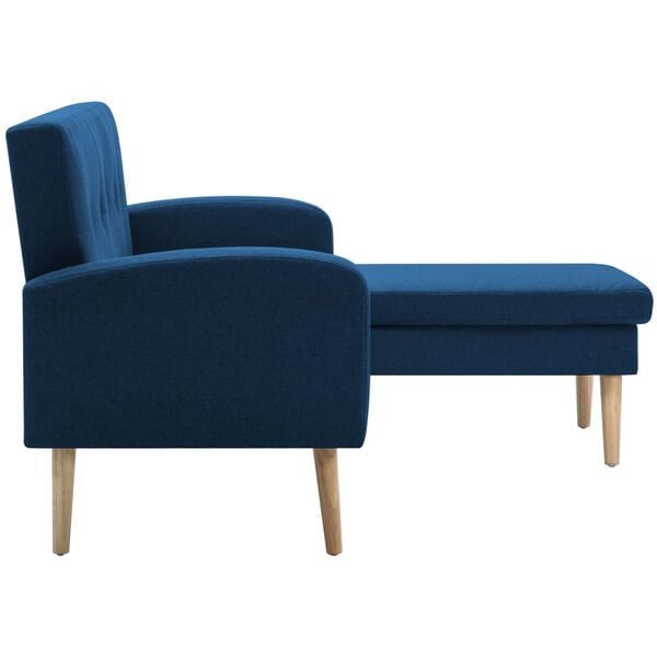 vidaXL Καναπές Γωνιακός Μπλε 186 x 136 x 79 εκ. Υφασμάτινος