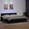 vidaXL &Kappa;&rho;&epsilon;&beta;ά&tau;&iota; Boxspring &mu;&epsilon; &Sigma;&tau;&rho;ώ&mu;&alpha; & LED &Mu;&alpha;ύ&rho;&omicron; 200x220 cm &Beta;&epsilon;&lambda;&omicron;ύ&delta;&iota;&nu;&omicron;