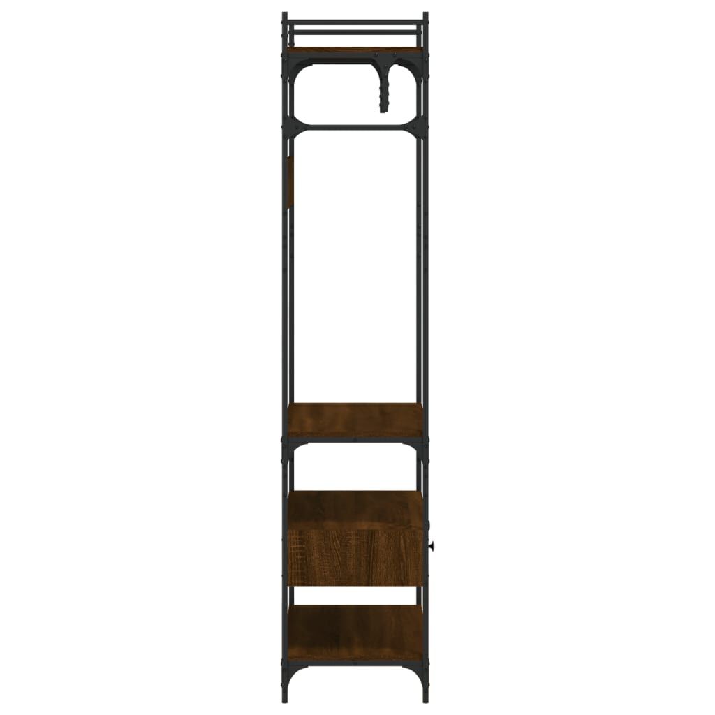 vidaXL Ντουλάπα με Συρτάρια Καφέ Δρυς 89x39x184,5 εκ.