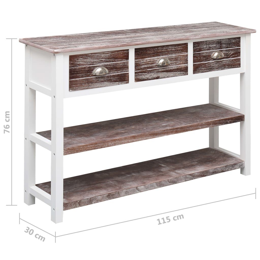 vidaXL Μπουφές Αντικέ Καφέ 115 x 30 x 76 εκ. από Ξύλο
