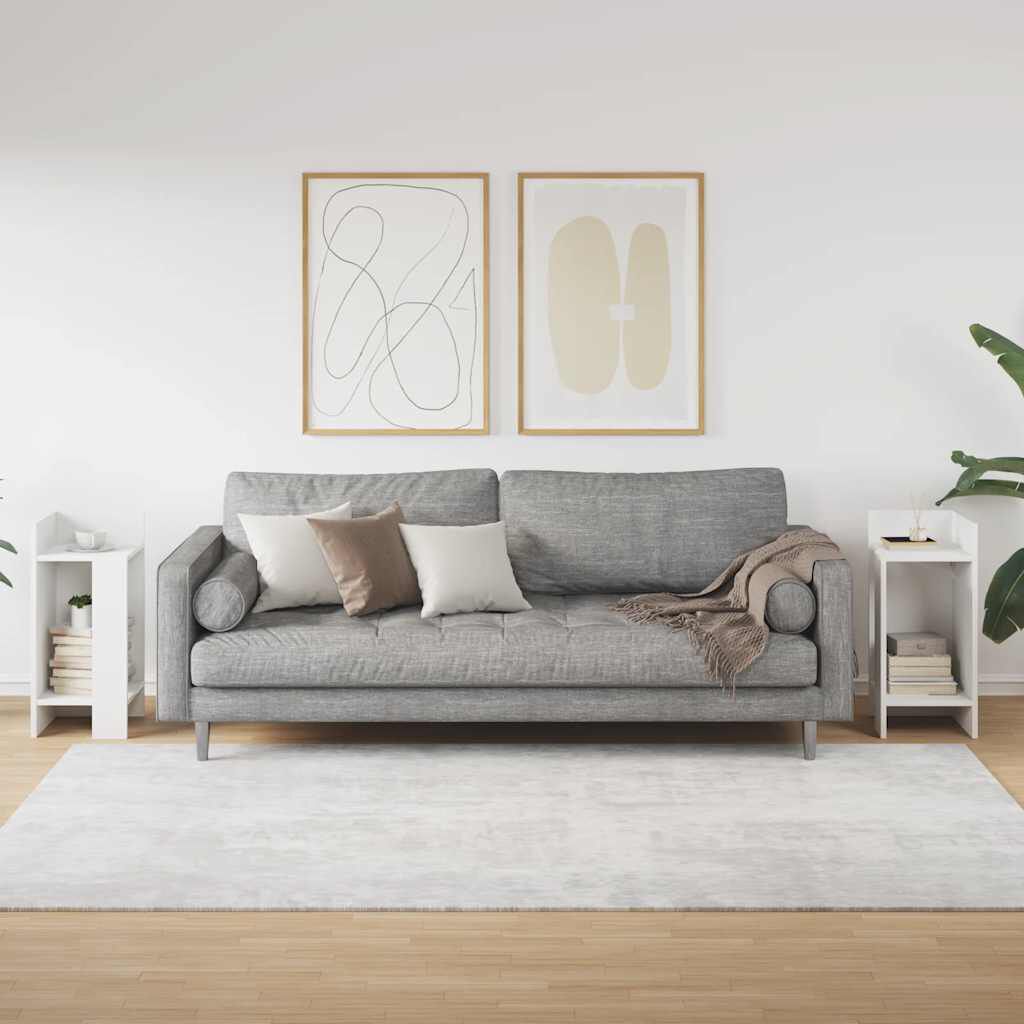 vidaXL Πλαϊνά Τραπεζάκια 2 τμχ με ράφι Λευκό 25,5x27x60 cm