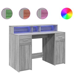 vidaXL &Gamma;&rho;&alpha;&phi;&epsilon;ί&omicron; &mu;&epsilon; LED &Gamma;&kappa;&rho;&iota; Sonoma 120x55x91 &epsilon;&kappa;. &Epsilon;&pi;&epsilon;&xi;&epsilon;&rho;&gamma;. &Xi;ύ&lambda;&omicron;