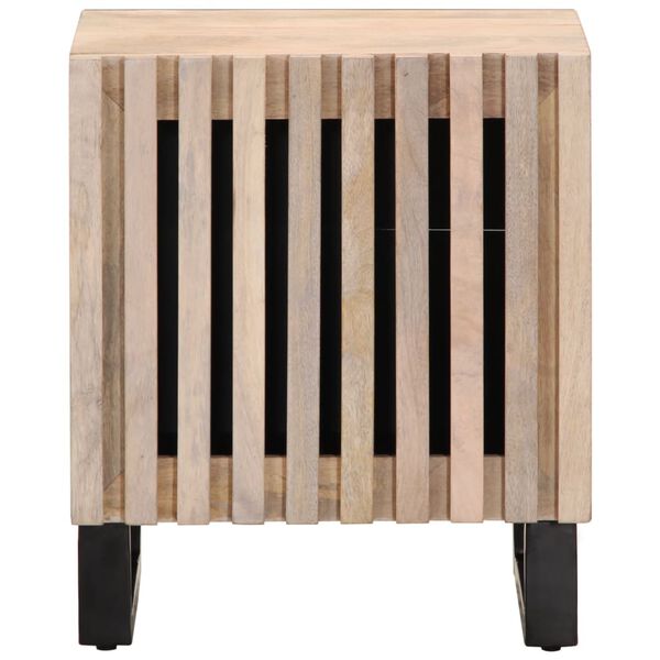 vidaXL Κομοδίνο 40 x 34 x 46 εκ. από Μασίφ Ξεβαμμένο Ξύλο Μάνγκο