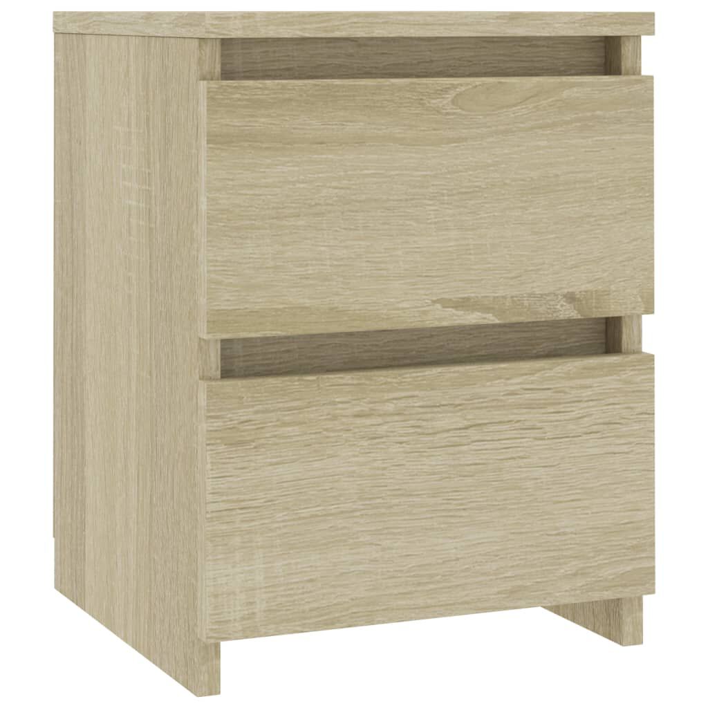 vidaXL Κομοδίνα 2 τεμ. Sonoma Δρυς 30 x 30 x 40 εκ. από Επεξ. Ξύλο