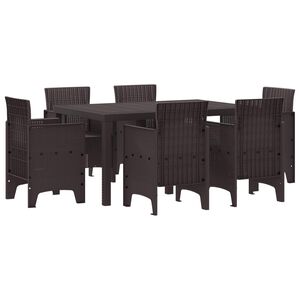 vidaXL &Sigma;έ&tau; &phi;&alpha;&gamma;&eta;&tau;&omicron;ύ &gamma;&iota;&alpha; &kappa;ή&pi;&omicron; 7 &tau;&mu;&chi;. &Kappa;&alpha;&phi;έ Rattan Polt