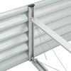 vidaXL Ζαρντινιέρα Υπερυψωμένη Ασημί 240x80x44 εκ. Γαλβανισμ. Χάλυβας