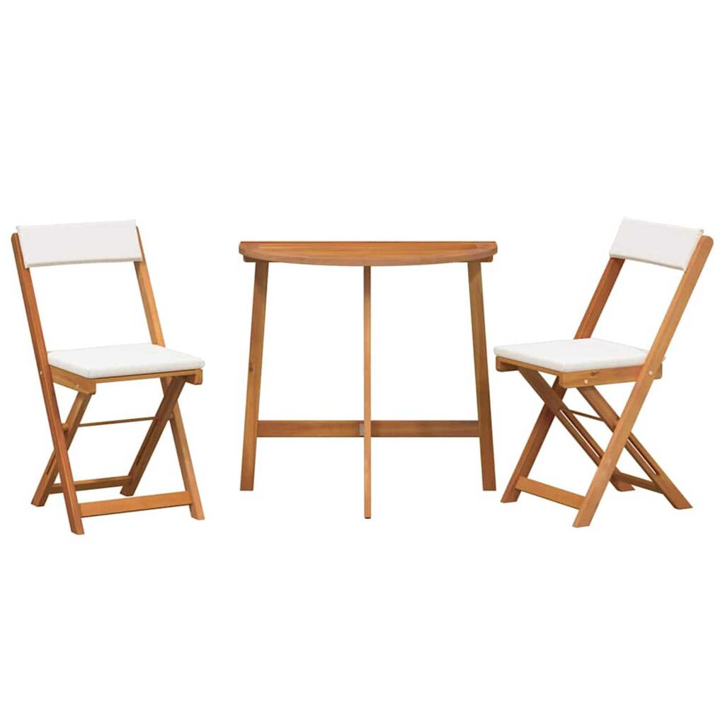 vidaXL Σετ μπιστρό 3 pcs Καφέ Μασίφ ξύλο ακακίας