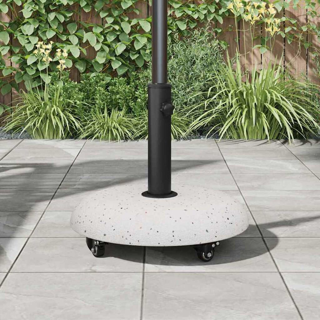 vidaXL Βάση ομπρέλας Άσπρο, Μαύρο 45 x 45 x 40 cm Σκυρόδεμα, Μέταλλο