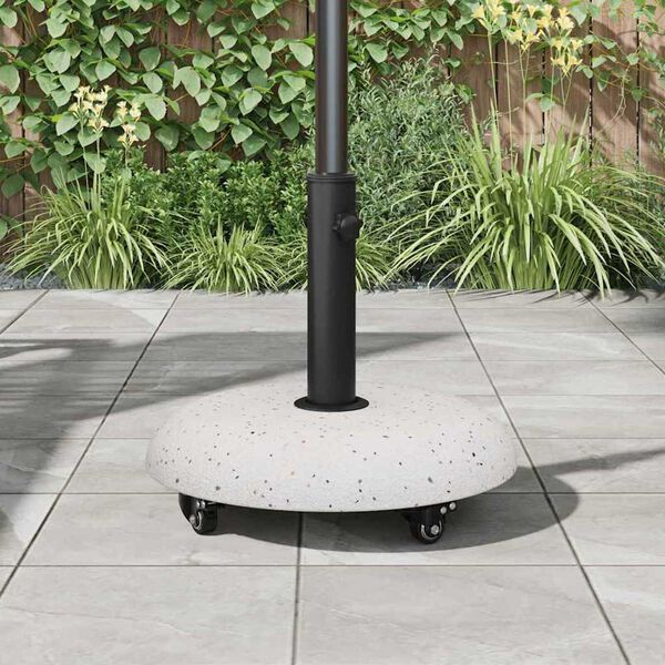 vidaXL Βάση ομπρέλας Άσπρο, Μαύρο 45 x 45 x 40 cm Σκυρόδεμα, Μέταλλο