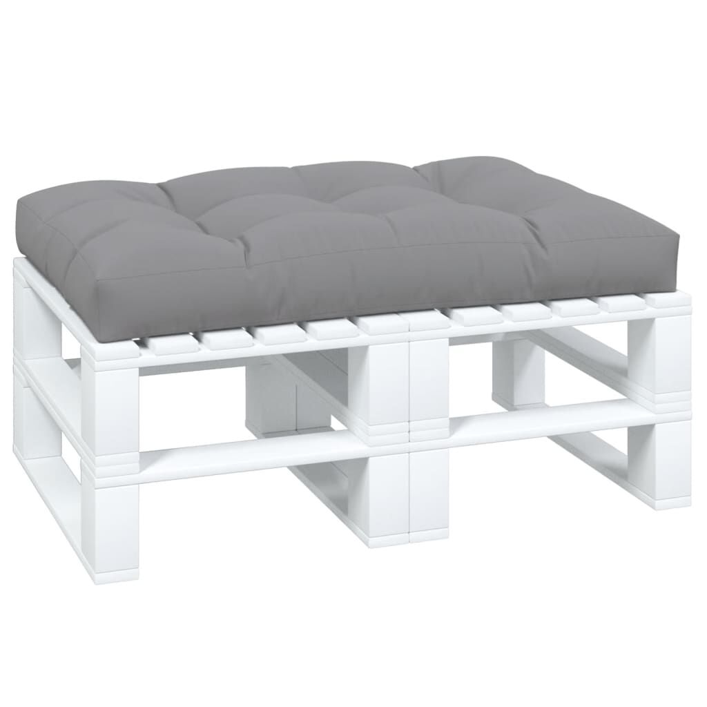 vidaXL Μαξιλάρι Καθίσματος Παλέτας Γκρι 120 x 80 x 12 εκ. Υφασμάτινο