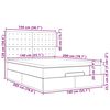 vidaXL Οθωμανικό κρεβάτι με στρώμα Γκρι 140x200cm Faux Leather
