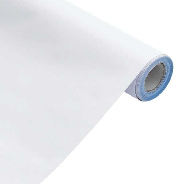 vidaXL Αυτοκόλλητο Επίπλων Ματ Λευκό 90 x 500 εκ. από PVC