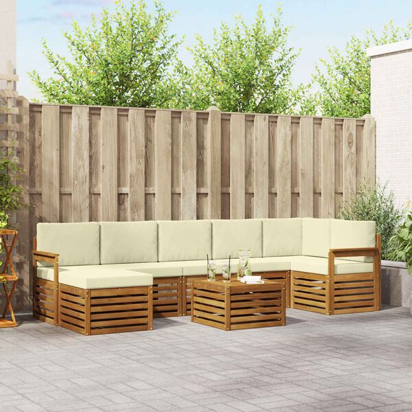 vidaXL &Sigma;&alpha;&lambda;&omicron;&nu;ά&kappa;&iota; &Gamma;&omega;&nu;&iota;&alpha;&kappa;&omicron;ύ &Kappa;&alpha;&nu;&alpha;&pi;έ &mu;&epsilon; &mu;&alpha;&xi;&iota;&lambda;ά&rho;&iota; 8 pcs &Phi;&upsilon;&sigma;&iota;&kappa;ό &kappa;&alpha;&iota; &Kappa;&rho;έ&mu;&alpha;