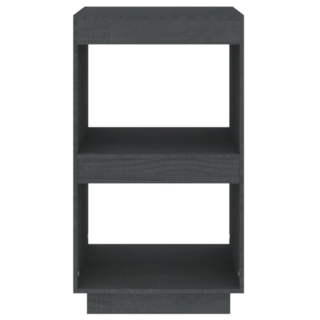 vidaXL Βιβλιοθήκη Γκρι 40 x 35 x 71 εκ. από Μασίφ Ξύλο Πεύκου