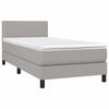 vidaXL &Kappa;&rho;&epsilon;&beta;ά&tau;&iota; Boxspring &mu;&epsilon; &Sigma;&tau;&rho;ώ&mu;&alpha; & LED &Alpha;&nu;.&Gamma;&kappa;&rho;&iota; 90x200 &epsilon;&kappa;. &Upsilon;&phi;&alpha;&sigma;&mu;ά&tau;&iota;&nu;&omicron;