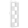 vidaXL Βιβλιοθήκη/Διαχωριστικό Χώρου Λευκό 60 x 24 x 186 εκ.