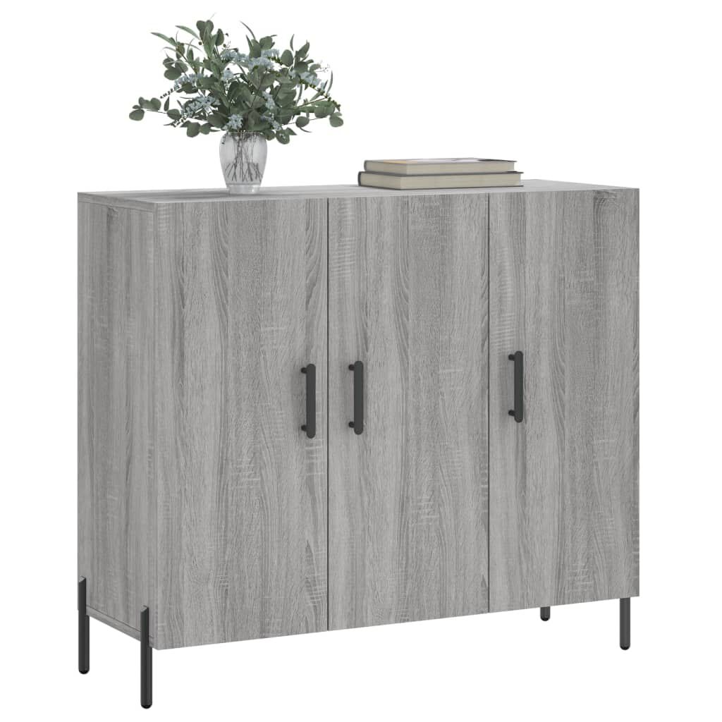 vidaXL Ντουλάπι Γκρι Sonoma 90 x 34 x 80 εκ. από Επεξεργασμένο Ξύλο