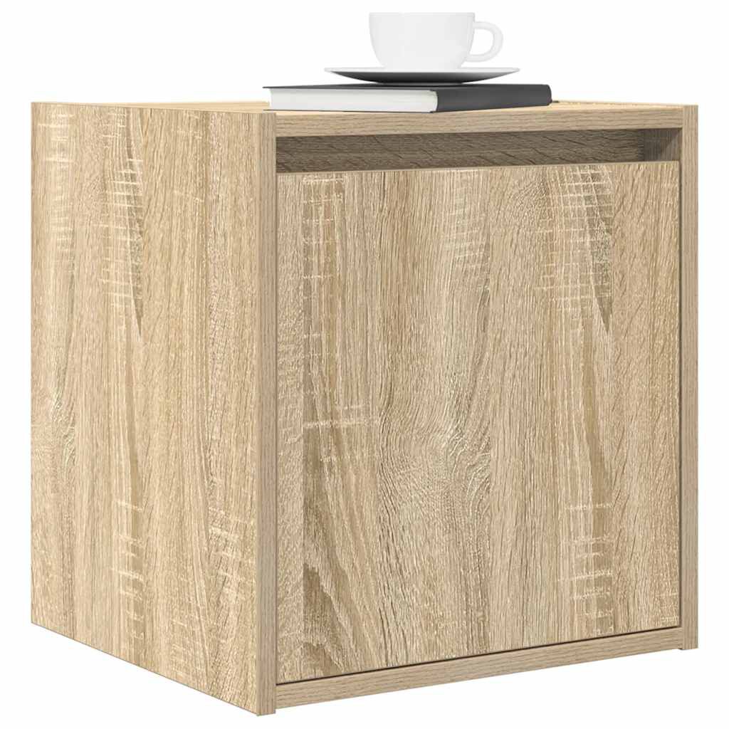 vidaXL Κομοδίνα Επιτοίχια 2 τεμ. Sonoma Δρυς 38x34x40 εκ.