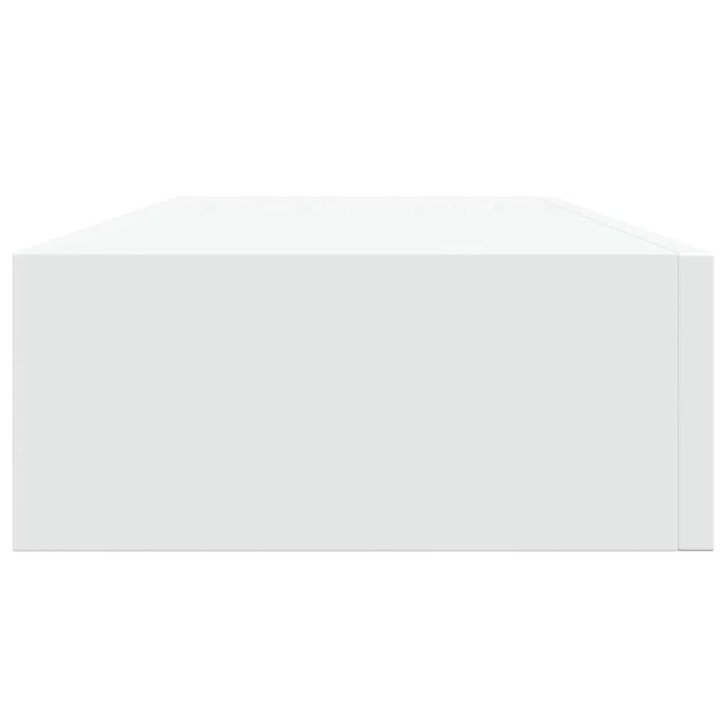 vidaXL Ράφι Επιτοίχιο με Συρτάρι Λευκό 60 x 23,5 x 10 εκ. από MDF