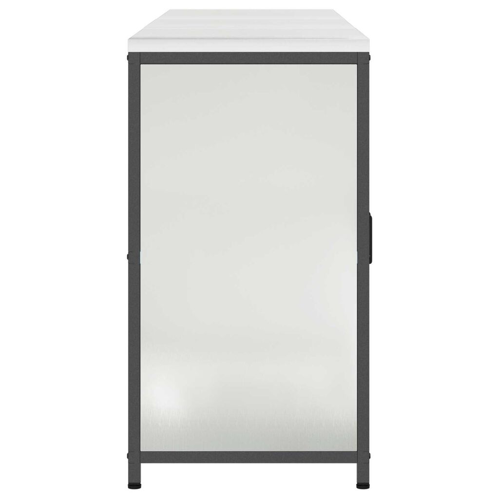 vidaXL Σετ Αποθήκευσης Κουζίνας με ράφι 3 pcs Ασημί 180 x 50 x 92 εκ.