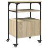 vidaXL Βάση Εκτυπωτή 3 Επιπέδων Sonoma Δρυς 50x40x76 εκ Επεξ. Ξύλο