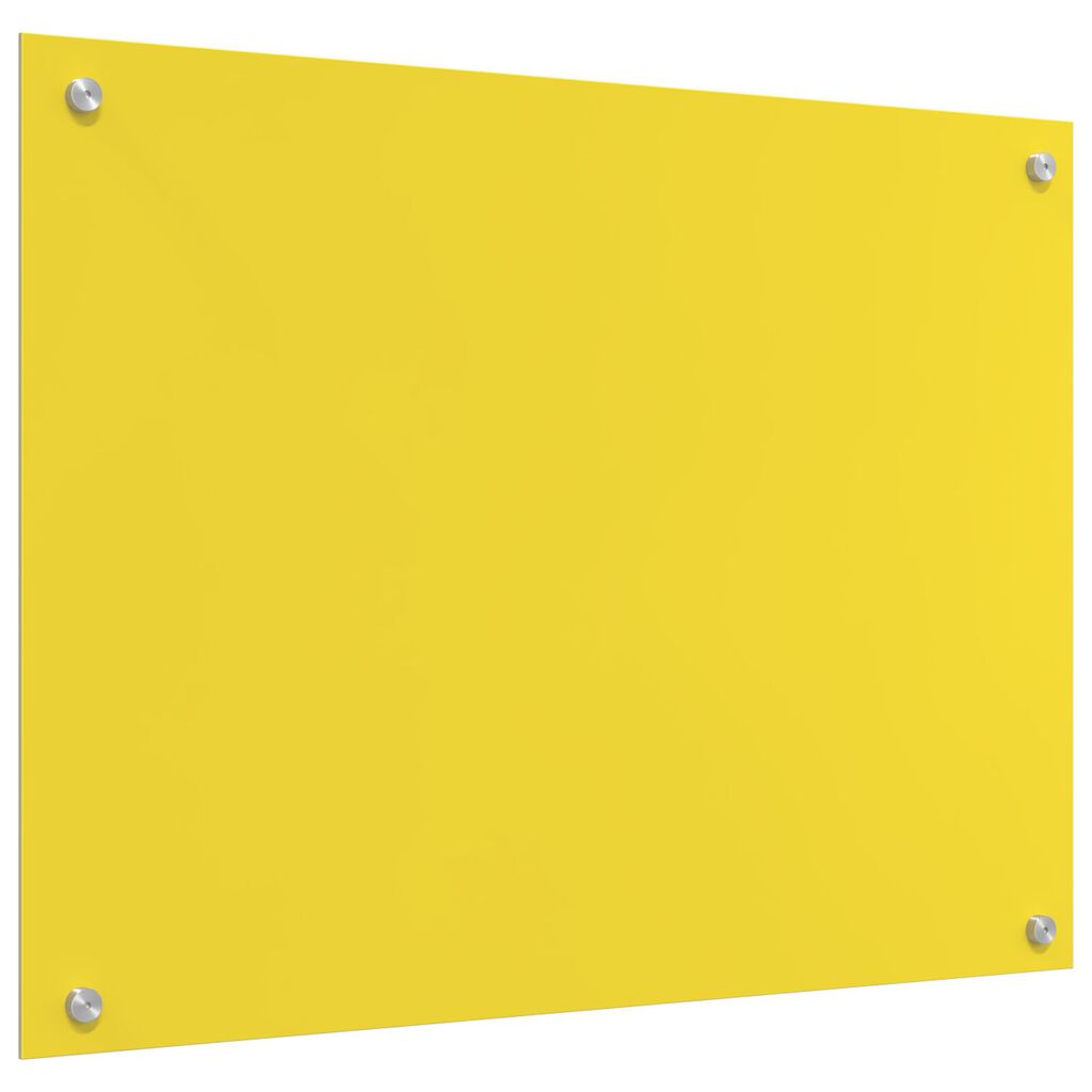 vidaXL Κουζίνα Πίσω τοίχος Κίτρινος 80x60x0,6 εκ. Σκληρυμένο γυαλί