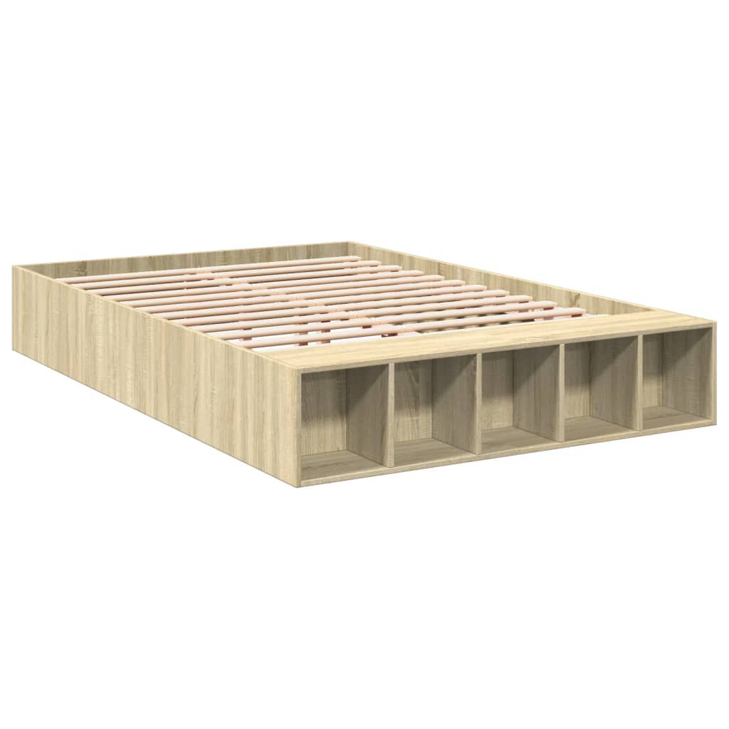 vidaXL Πλαίσιο Κρεβατιού Sonoma Δρυς 120x200 εκ. Επεξεργασμένο Ξύλο