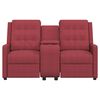 vidaXL Πολυθρόνα Μασάζ Διθέσια Ανακλινόμενη & Ποτηροθήκη Μπορντό