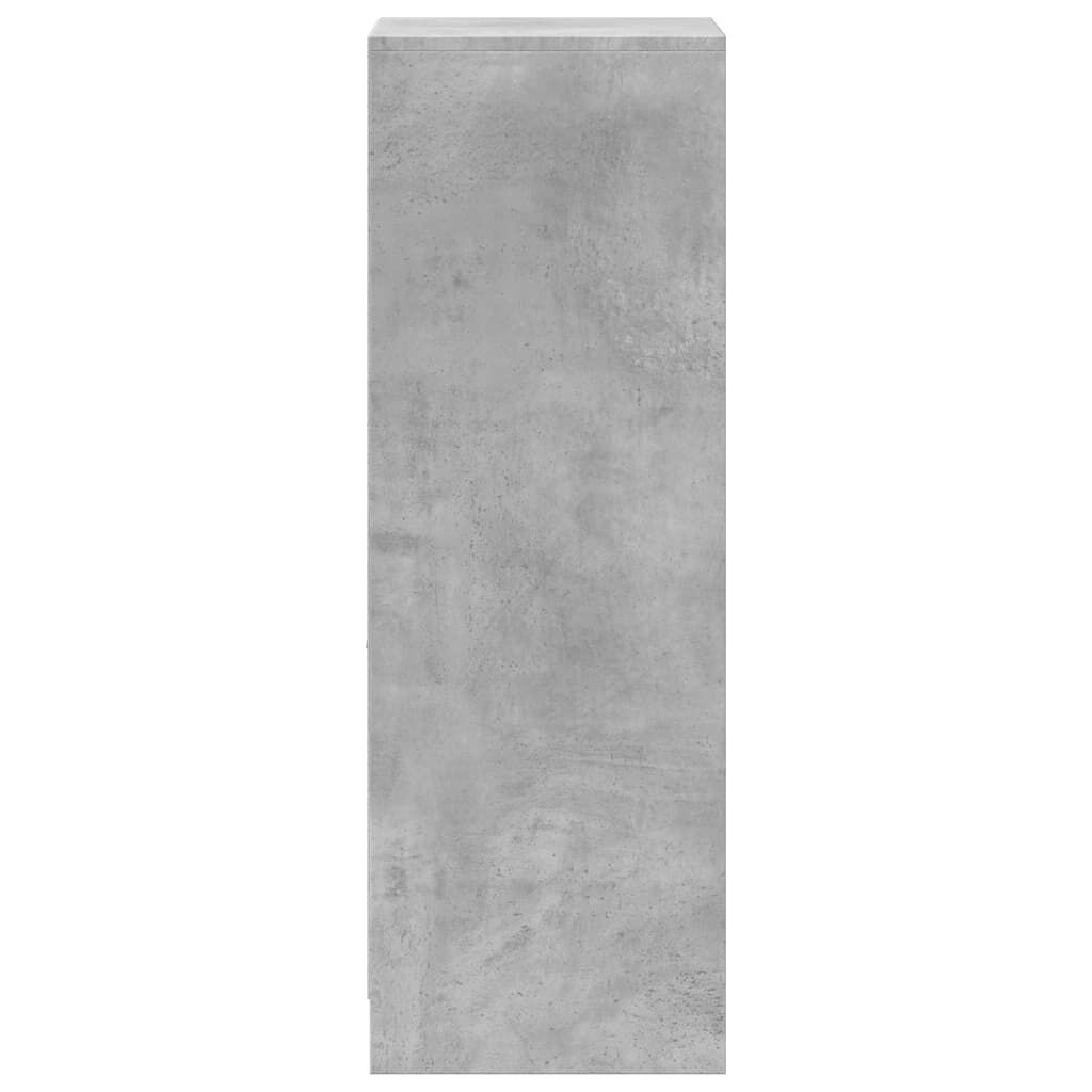 vidaXL Ντουλάπι με Φώτα LED Γκρι Σκυρ. 38x34x100εκ. Επεξεργασμένο Ξύλο