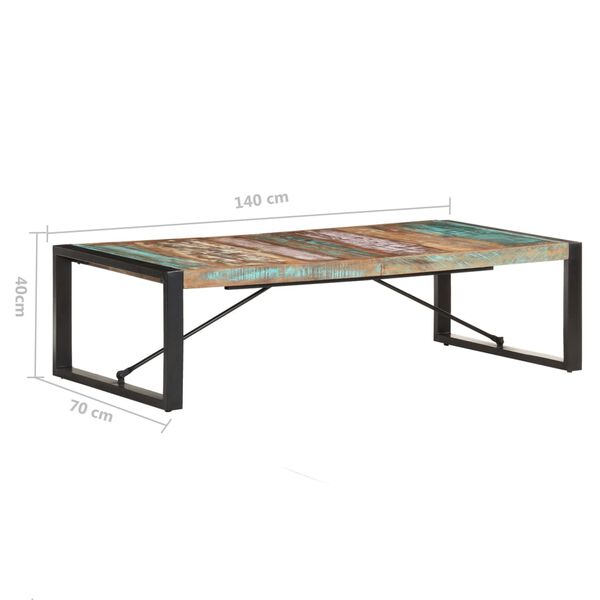 vidaXL Τραπεζάκι Σαλονιού 140 x 70 x 40 εκ. Μασίφ Ανακυκλωμένο Ξύλο
