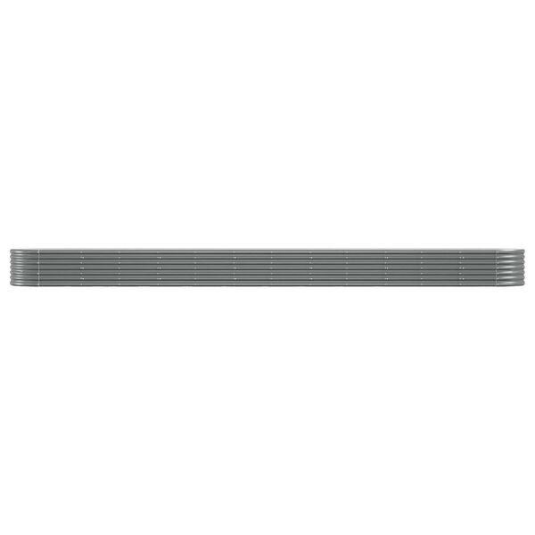 vidaXL Ζαρντινιέρα Γκρι 512x80x36 εκ. Ατσάλι με Ηλεκτρ. Βαφή Πούδρας
