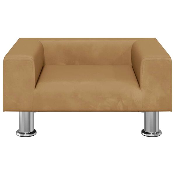 vidaXL Κρεβάτι Σκύλου Καφέ 50 x 40 x 26,5 εκ. Βελούδινο