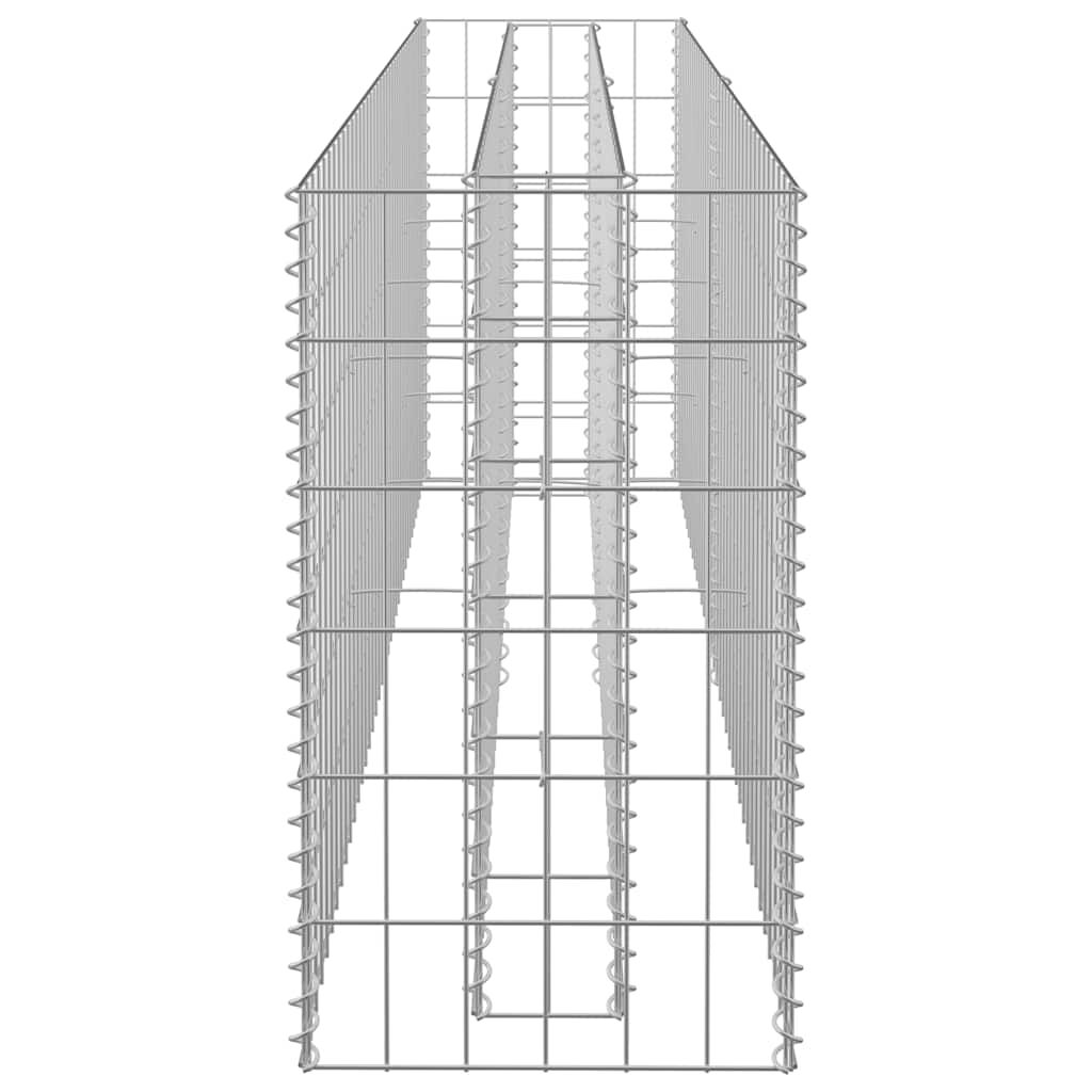 vidaXL Συρματοκιβώτιο-Γλάστρα Υπερυψωμένη 180x30x60 εκ. Γαλβ. Χάλυβας
