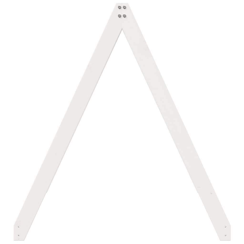 vidaXL Οροφή Κρεβατιού Παιδική Λευκό 199x80,5x88 εκ. Μασίφ Ξύλο Πεύκου