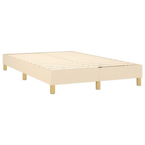 vidaXL &Kappa;&rho;&epsilon;&beta;ά&tau;&iota; Boxspring &mu;&epsilon; &Sigma;&tau;&rho;ώ&mu;&alpha; &Kappa;&rho;&epsilon;&mu; 120x200 &epsilon;&kappa;. &Upsilon;&phi;&alpha;&sigma;&mu;ά&tau;&iota;&nu;&omicron;