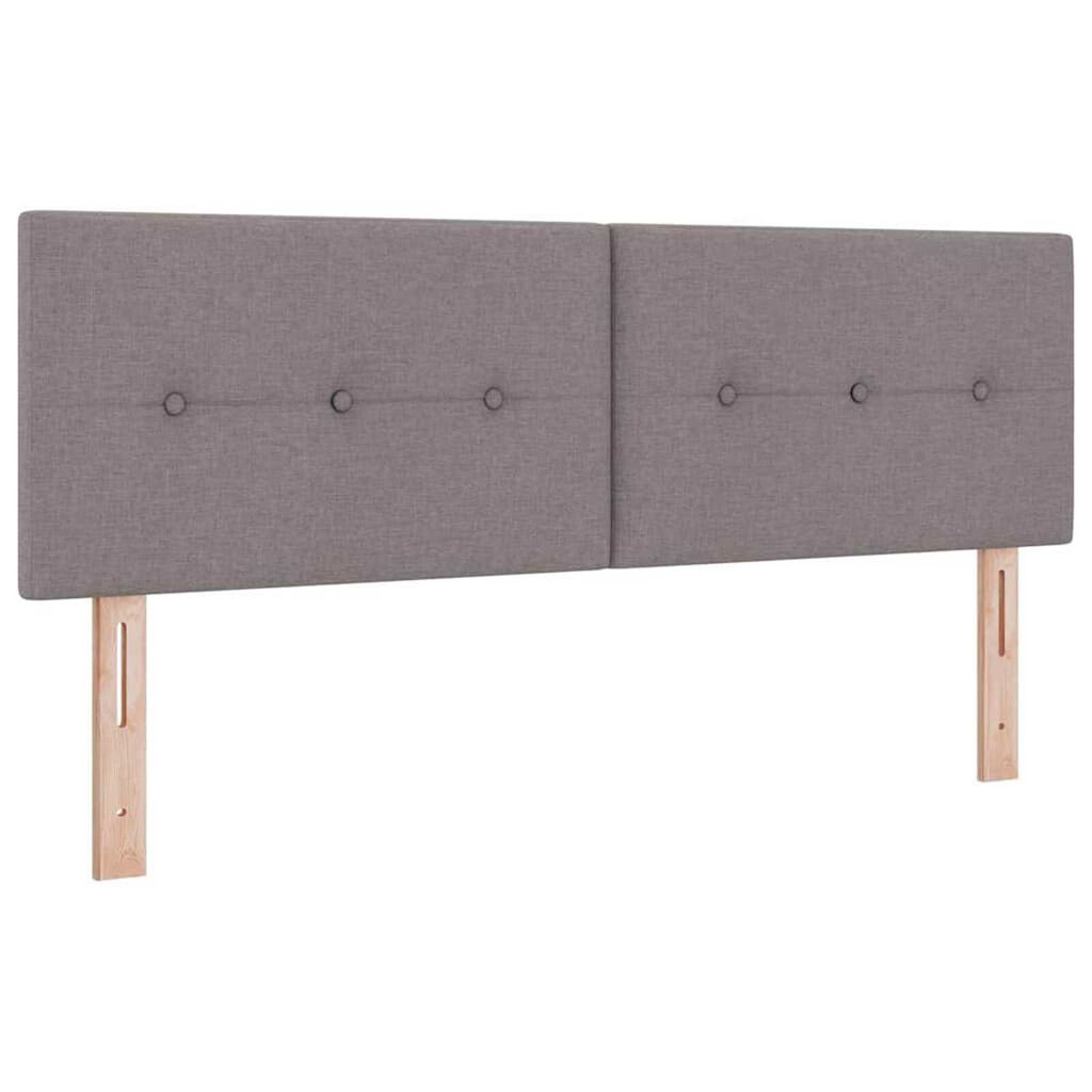 vidaXL Κρεβάτι box spring με στρώμα Taupe 140 x 200 cm ύφασμα