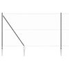 vidaXL Φράχτης με Στήλες. Γκρι 1.6 x 50 m Ατσάλι με επικάλυψη PVC
