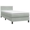 vidaXL &Kappa;&rho;&epsilon;&beta;ά&tau;&iota; Boxspring &mu;&epsilon; &Sigma;&tau;&rho;ώ&mu;&alpha; & LED &alpha;&nu;&omicron;&iota;&chi;&tau;ό &gamma;&kappa;&rho;&iota; 90x220 &epsilon;&kappa;. &Beta;&epsilon;&lambda;&omicron;ύ&delta;&iota;&nu;&omicron;