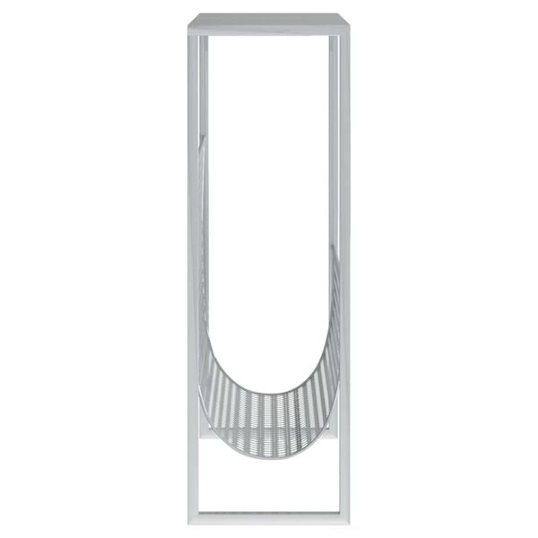 vidaXL Ραφιέρα Περιοδικών Ασημένια 35 x 15 x 45 εκ. από Ατσάλι