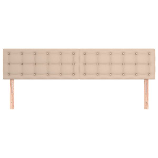 vidaXL Κεφαλάρια Κρεβατιού 2 τεμ. Καπουτσίνο 90x5x78/88 εκ. Συνθ.Δέρμα