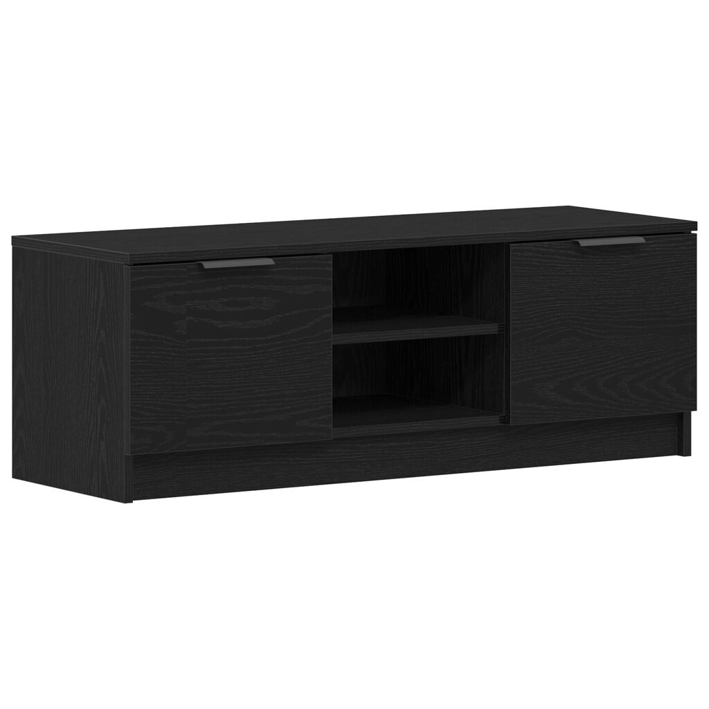 vidaXL Ντουλάπα τηλεόρασης Μαύρο Δρυς 102x35x36,5 εκ Επεξεργασμένο ξύλο
