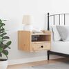 vidaXL Κομοδίνο με συρτάρι Καφέ 38 x 36 x 29.5 εκ Μασίφ ξύλο πεύκου