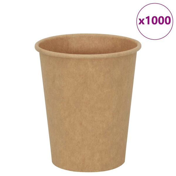 vidaXL Χάρτινα κύπελλα καφέ 1000 τεμάχια 8oz 200ml καφέ