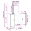 vidaXL Τραπέζι περιποίησης Καφέ 102 x 33 x 135 εκ Επεξεργασμένο ξύλο