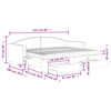 vidaXL Καναπές Κρεβάτι Συρόμενος Κρεμ 90x200 εκ. Ύφασμα & Συρτάρια